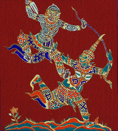serigraphie du cambodge ramayana